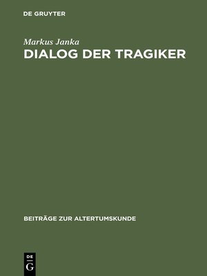 cover image of Dialog der Tragiker
